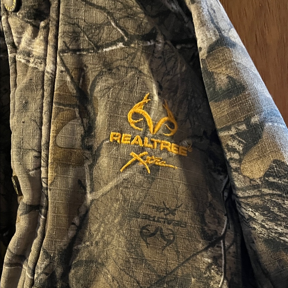 Realtree Camouflage Jacket with Yellow Logo